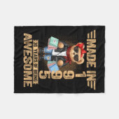 30 Year Old Made In 1995 Teddy Bear 30th Birthday Fleecedecke (Vorderseite (Horizontal))