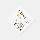 30 Years Retirement Cheers Beers Minimal Party Serviette (Ecke)