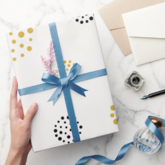 30 Zoll x 20 Fuß Elegante Punkte Gemusterte Glossi Geschenkpapier