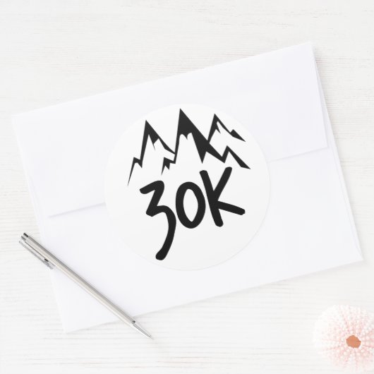 30K-Run Runder Aufkleber (Umschlag)