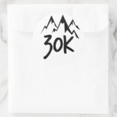 30K-Run Runder Aufkleber (Tasche)