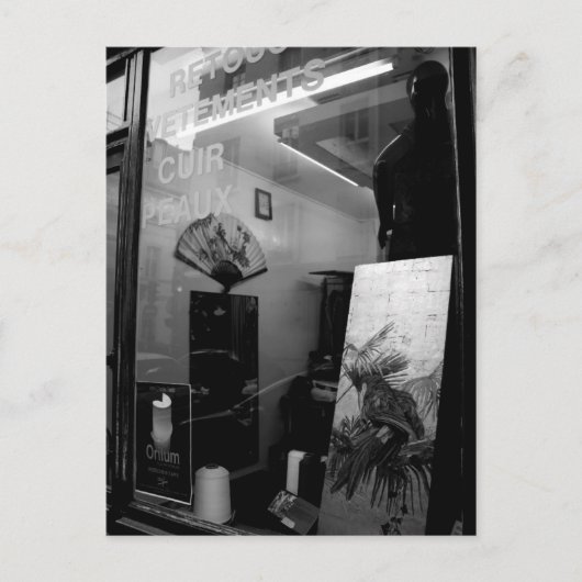 30ter Rue Gassendi Paris Schwarz-weiße Postkarte (Vorderseite)