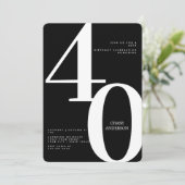 30th, 40th, 50th, 60th, Birthday Einladung (Stehend Vorderseite)