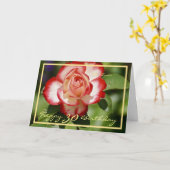 30th Bday Anna Red White Rose Elegant Gold Rahmen Karte (Gelbe Blume)