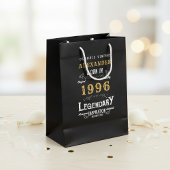 30th Birthday 1996 Add Name Legend Black Gold Mittlere Geschenktüte