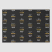 30th Birthday 1996 Black Gold Chic Elegant Seidenpapier (Vorderseite)