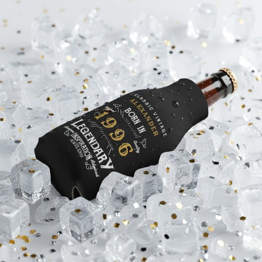 30th Birthday 1996 Name Legend Chic Black Gold Flaschenkühler