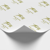 30th birthday add name date year gold template thi geschenkpapier (Ecke)