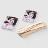 30th birthday add name date year white photo fächer (Non-assembled)