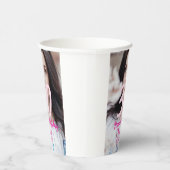 30th birthday add name date year white photo pappbecher (Rechts)