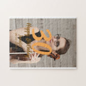 30th birthday add name date year white photo puzzle (Horizontal)