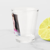 30th birthday add name date year white photo schnapsglas (Rechts)