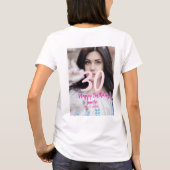 30th birthday add name date year white photo T-Shirt (Rückseite)