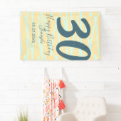 30th birthday add name date year yellow blue paste banner (Insitu)
