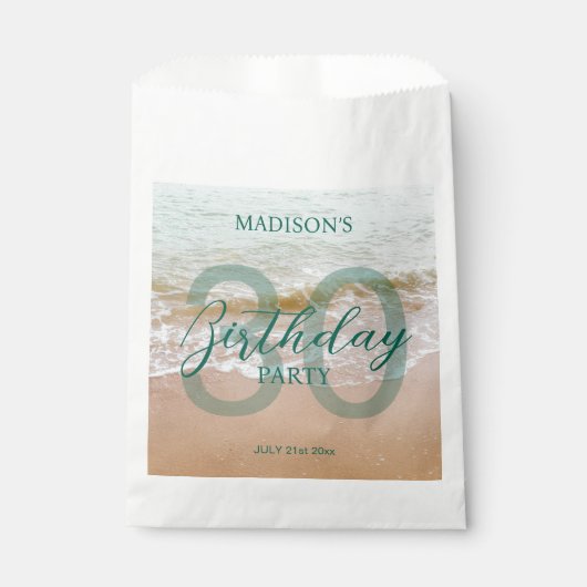 30th Birthday Beach Party Geschenktütchen (Vorderseite)