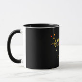 30th birthday black gold hello thirty typography tasse (Links)