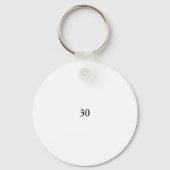 30th birthday bold letter name date simple minimal schlüsselanhänger (Rückseite)
