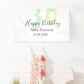 30th birthday bold letter pastel yellow black retr banner (Insitu)