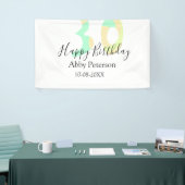 30th birthday bold letter pastel yellow black retr banner (Messeveranstaltung)