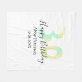 30th birthday bold letter pastel yellow black retr fleecedecke (Vorderseite (Horizontal))