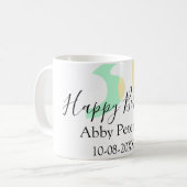 30th birthday bold letter pastel yellow black retr kaffeetasse (Vorderseite Links)