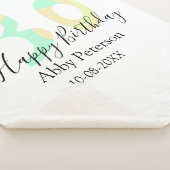 30th birthday bold letter pastel yellow black retr sherpadecke (3/4)
