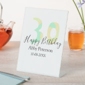 30th birthday bold letter pastel yellow black retr sockelschild (In Situ)