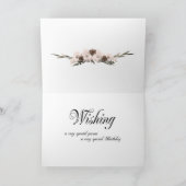 30th Birthday card with an antique rose Karte (Innenseite)