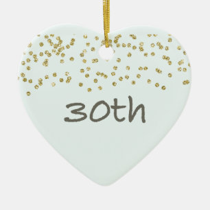 30th Birthday Confetti Keramikornament