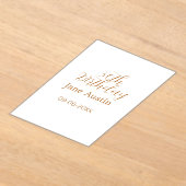 30th birthday copper brown simple stylish name dat acryleinladungen (Ablage )