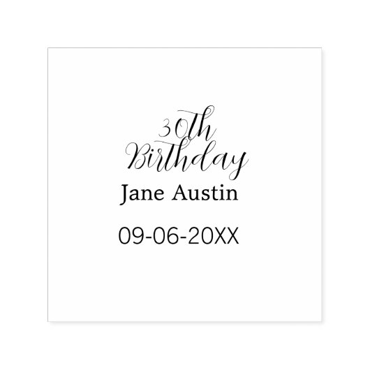 30th birthday copper brown simple stylish name dat permastempel (Design)