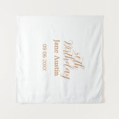 30th birthday copper brown simple stylish name dat wandteppich (Vorderseite (Horizontal))