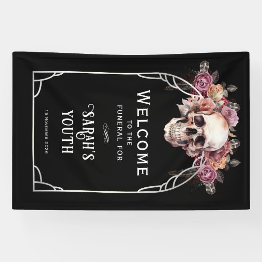 30th Birthday Funeral Welcome  Banner (Horizontal)