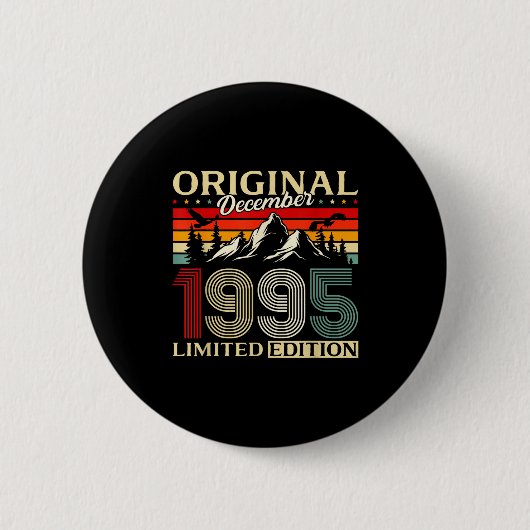 30th Birthday Gift Men Women Original December 199 Button (Vorderseite)