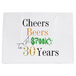 30th Birthday Halloween Spooky Cheers Beers Party Große Geschenktüte