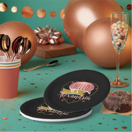 30th birthday hello 30 Personalized heart Pappteller