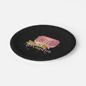 30th birthday hello 30 Stylish Personalized Pappteller (Schrägansicht)