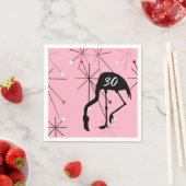 30th Birthday MidCentury Modern Atomic Starburst Serviette (Beispiel)