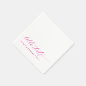 30th Birthday Party Hello 30 Modern Pink Serviette (Ecke)