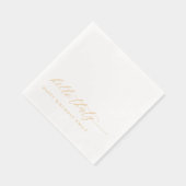 30th Birthday Party Modern Elegant Hello Thirty Servietten Mit Folie (Rechts)