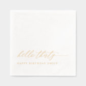 30th Birthday Party Modern Elegant Hello Thirty Servietten Mit Folie (Vorderseite)