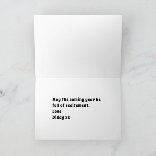 30th Birthday Personalized Retro Funny Cartoon Karte (Innenseite)