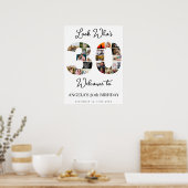 30th Birthday Photo Collage Sign look who's 30 Poster (Küche)