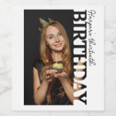 30th Birthday Photo college Party Weinetikett (Einzelnes Label)