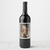 30th Birthday Photo college Party Weinetikett (Vorderseite)