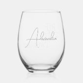 30th Birthday RIP 20s Party Favor Weinglas Ohne Stiel (Rückseite)