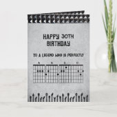 30th Birthday Rockstar Studded Guitar Theme Card Karte (Vorderseite)