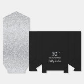 30th Birthday Silver Glitter Thank You Geschenkschachtel (Ungefaltet)