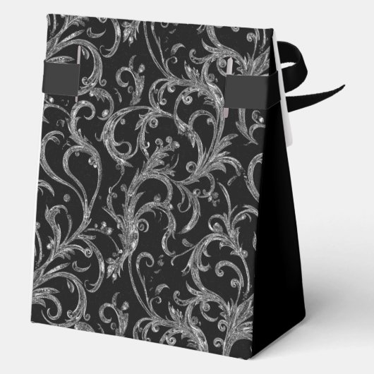 30th Birthday Silver Swirls Thank You Geschenkschachtel (Rückseite)