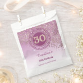 30th Birthday | Sparkling Rose Gold Glitter Geschenktütchen (Ausgeschnitten)